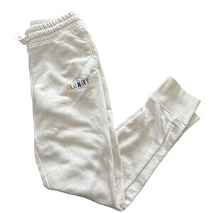 Old Navy Kids Cream Joggers with Colorful Logo